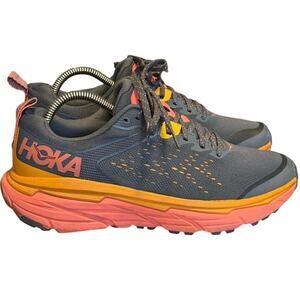 Hoka One One Challenger ATR 6 Trail Running Shoes Grey Orange Women’s Size 8